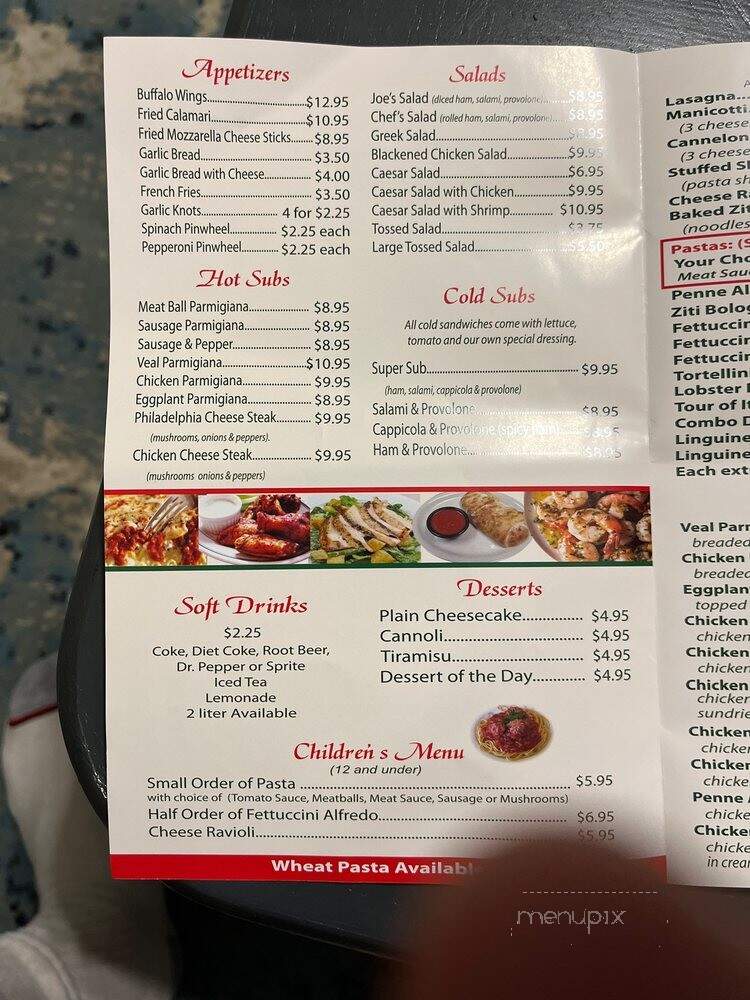Joe's Pizza Pasta & Subs - Arlington, TX menu_pic