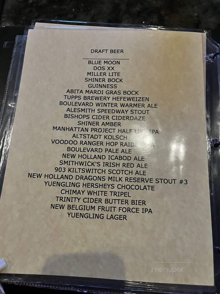Hooligan's Pub & Grub - Arlington, TX menu_pic