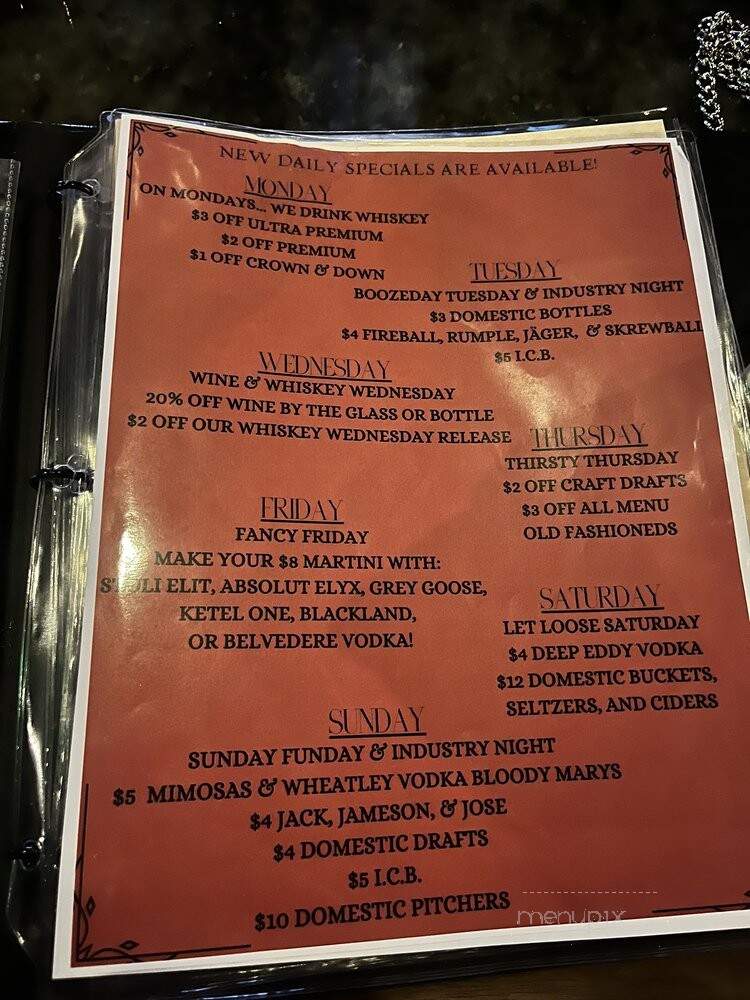 Hooligan's Pub & Grub - Arlington, TX menu_pic
