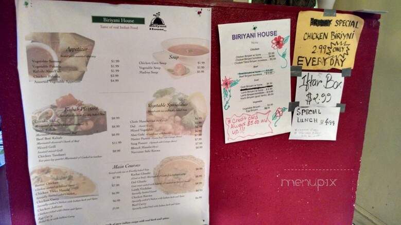 Biriany House - Arlington, TX menu_pic