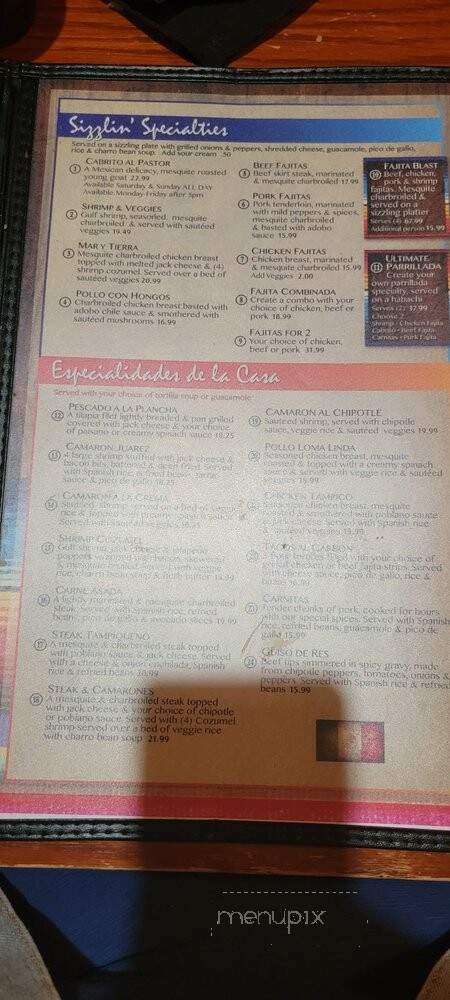 Mercado Juarez Restaurant - Arlington, TX menu_pic