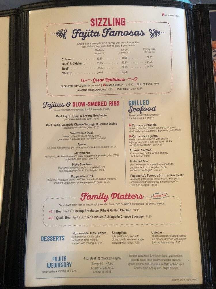 Pappasito's Cantina - Arlington, TX menu_pic