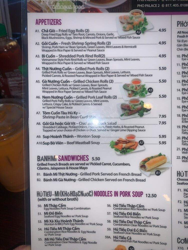 Pho Palace Restaurant - Arlington, TX menu_pic