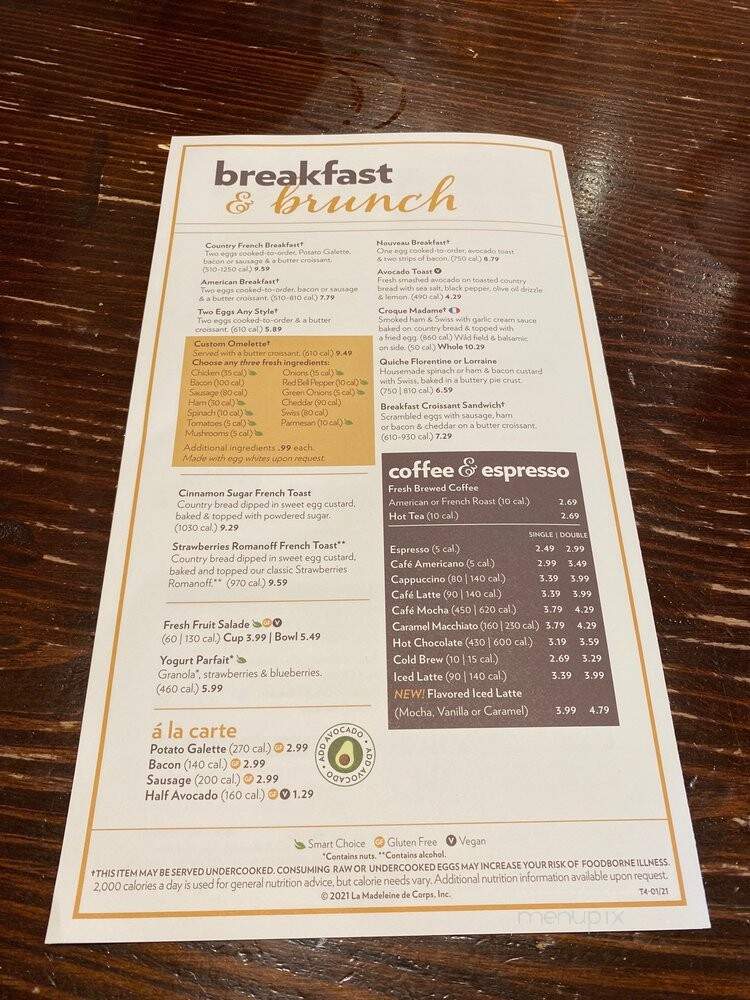 La Madeleine French Bakery - Arlington, TX menu_pic