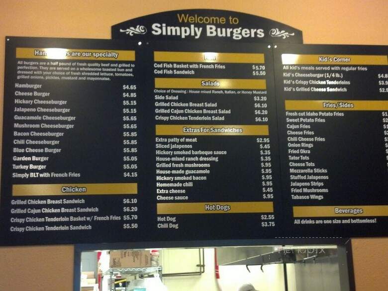 Simply Burgers & More - Arlington, TX menu_pic