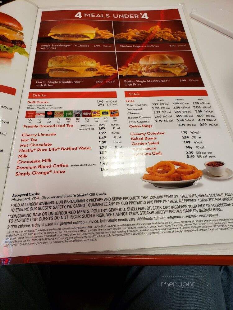 Steak 'n Shake - Arlington, TX menu_pic