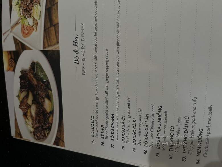 Thanh-Thanh Vietnamese Restaurant - Arlington, TX menu_pic