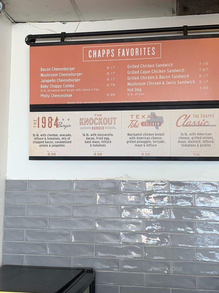 Chapps Cafe - Arlington, TX menu_pic