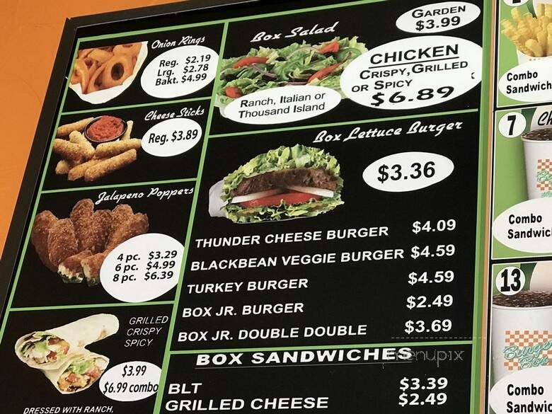 Burger Box - Arlington, TX menu_pic
