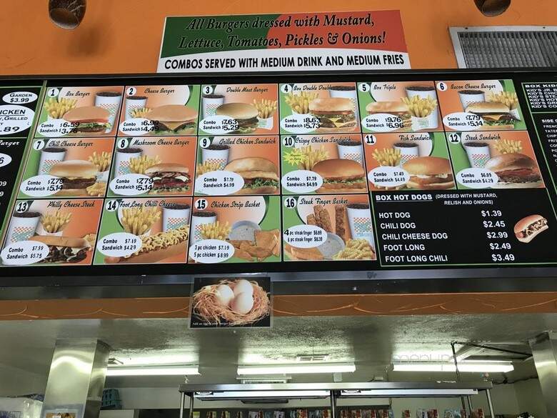 Burger Box - Arlington, TX menu_pic