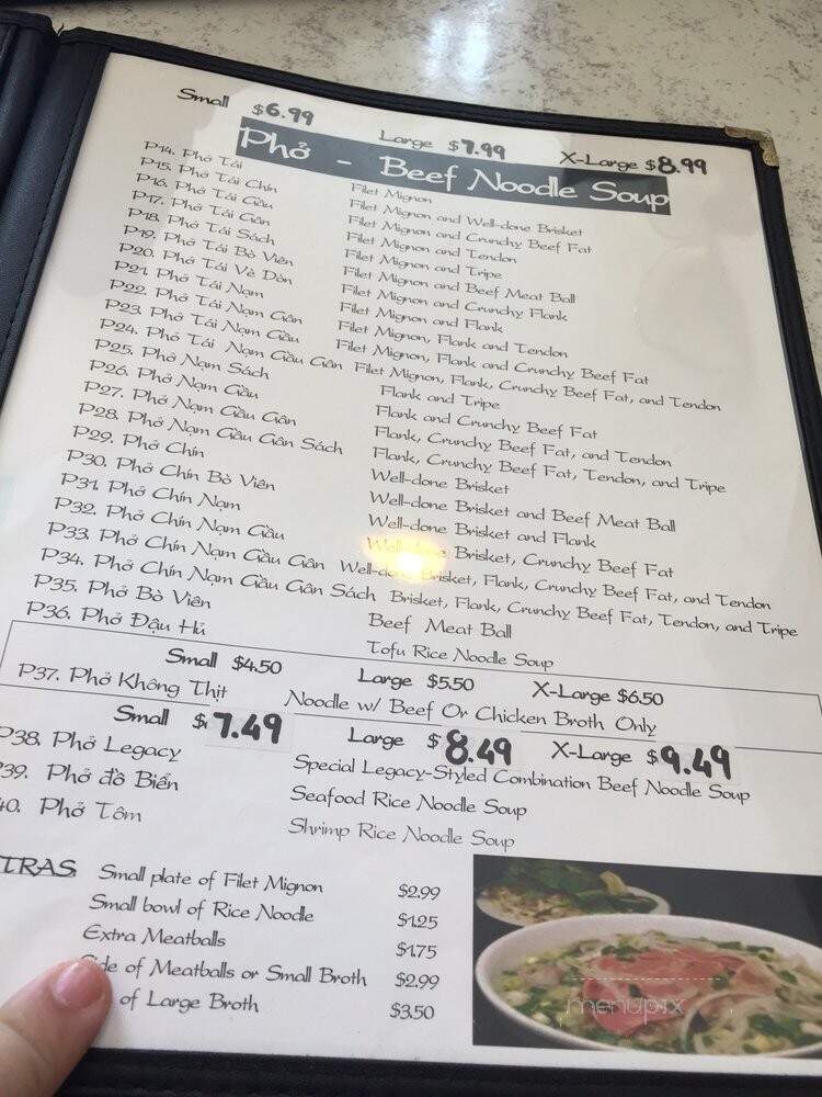 Pho Vina Noodle & Rice Restaurant - Irving, TX menu_pic