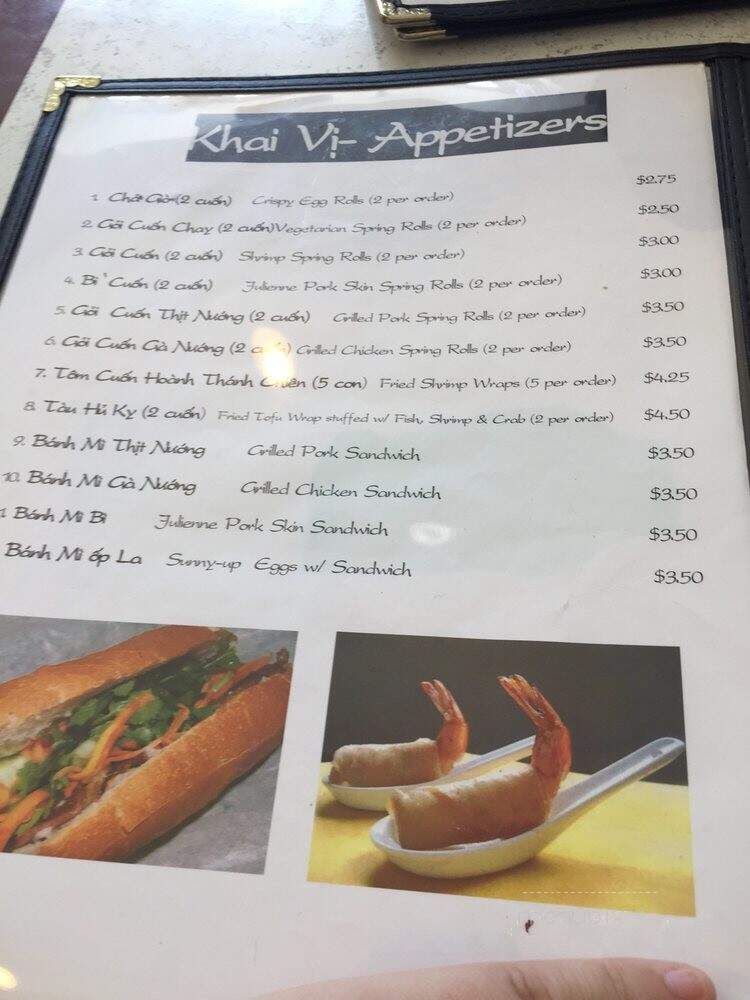 Pho Vina Noodle & Rice Restaurant - Irving, TX menu_pic