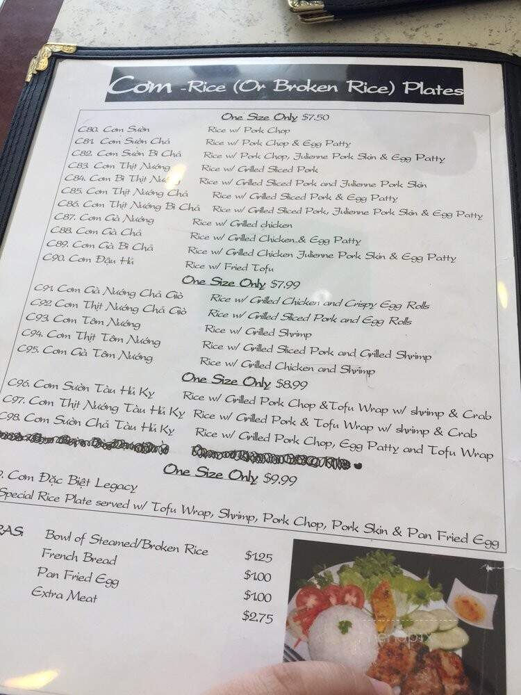 Pho Vina Noodle & Rice Restaurant - Irving, TX menu_pic