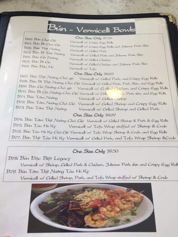 Pho Vina Noodle & Rice Restaurant - Irving, TX menu_pic