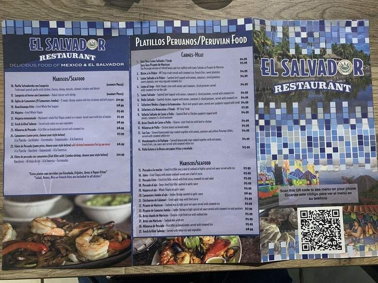 El Salvador Restaurant - Irving, TX menu_pic