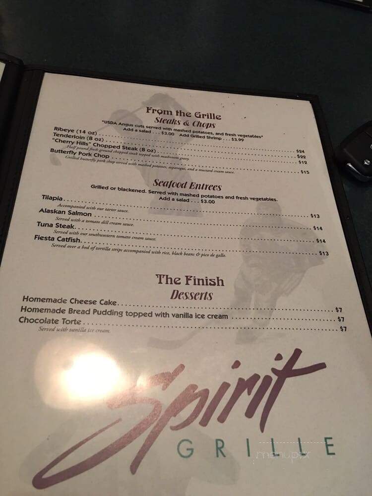 Spirit Grille - Irving, TX menu_pic
