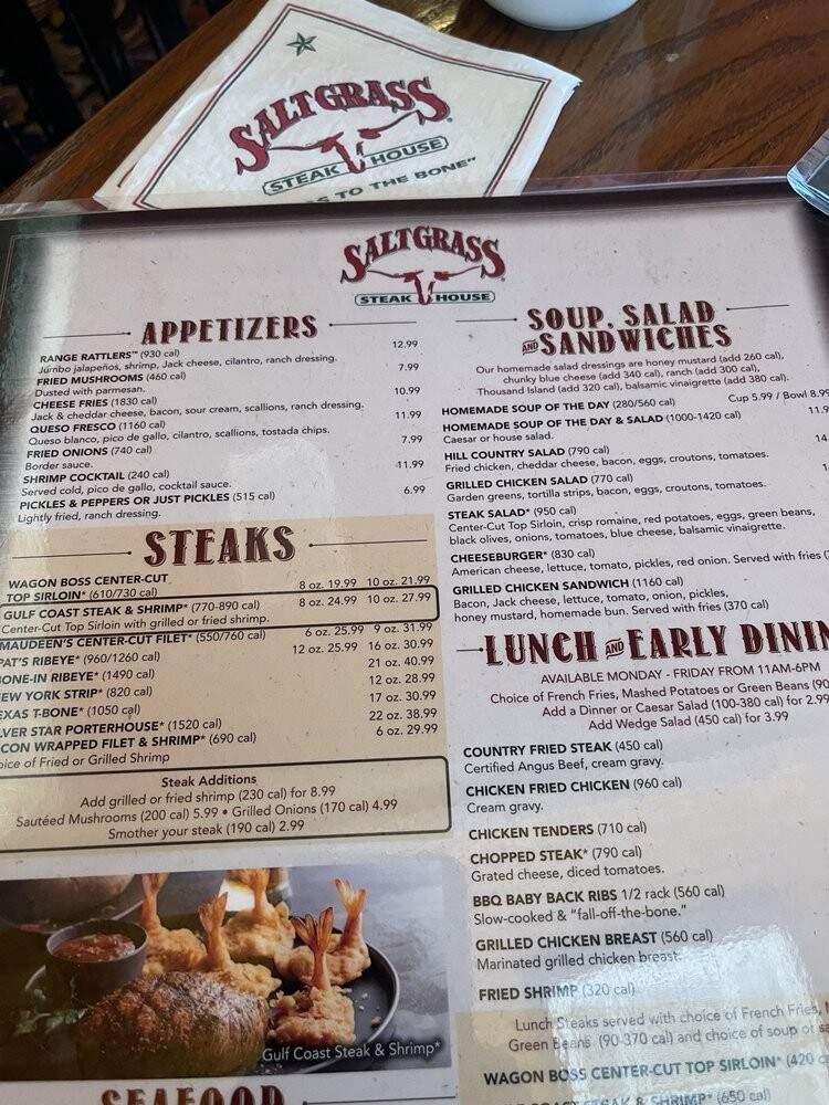 Saltgrass Steakhouse - Irving, TX menu_pic