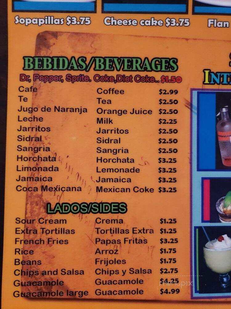 Las 3 Fronteras Restaurant - Irving, TX menu_pic