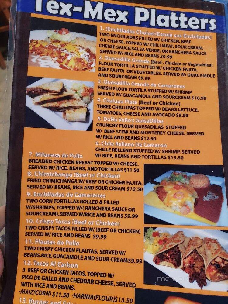 Las 3 Fronteras Restaurant - Irving, TX menu_pic