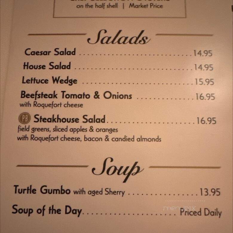 Pappas Brothers Steakhouse - Dallas, TX menu_pic