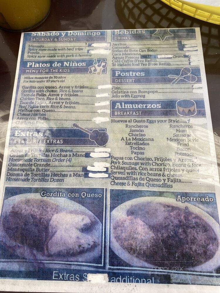 Tia Estella - Dallas, TX menu_pic