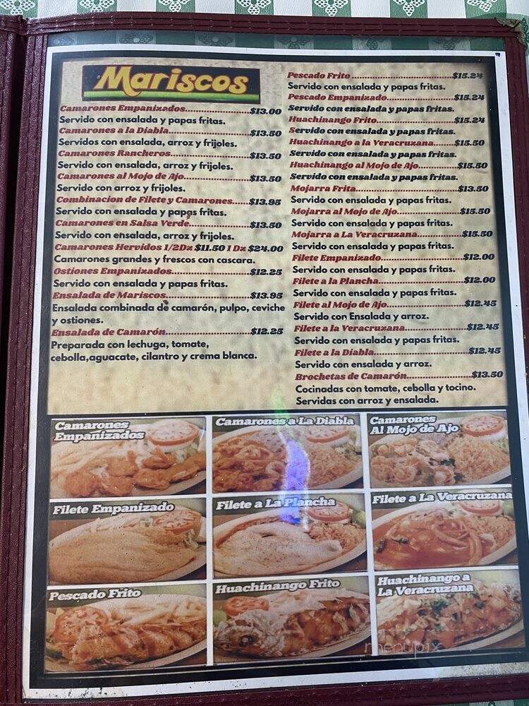 Hacienda Del Sol - Dallas, TX menu_pic