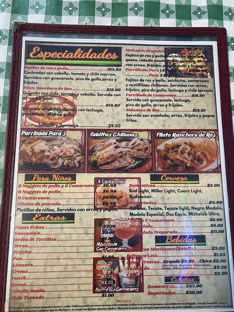 Hacienda Del Sol - Dallas, TX menu_pic