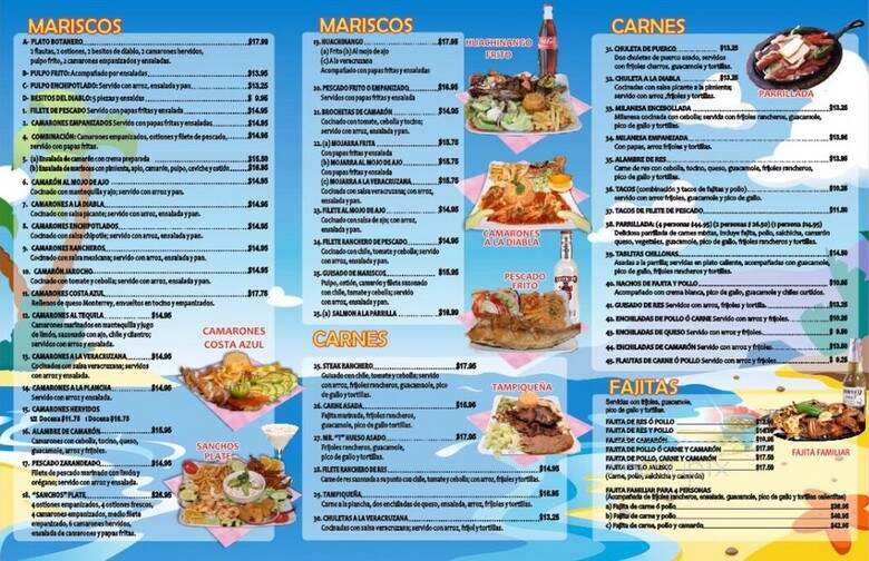El Pulpo Restaurant - Dallas, TX menu_pic
