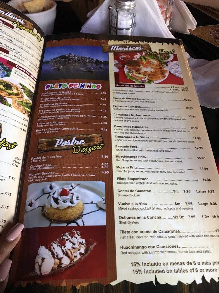 Morelia Mexican Restaurant - Dallas, TX menu_pic