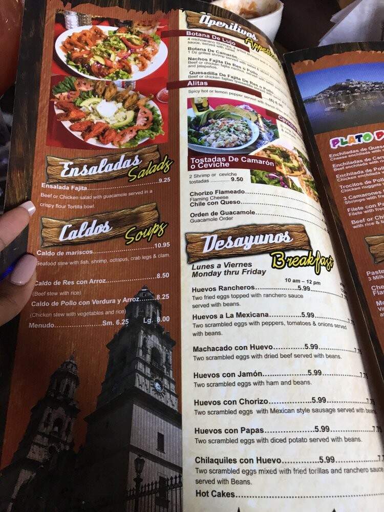 Morelia Mexican Restaurant - Dallas, TX menu_pic