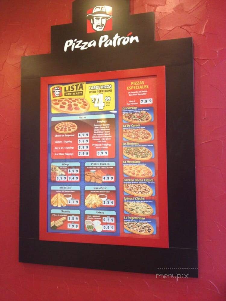 Pizza Patron - Dallas, TX menu_pic