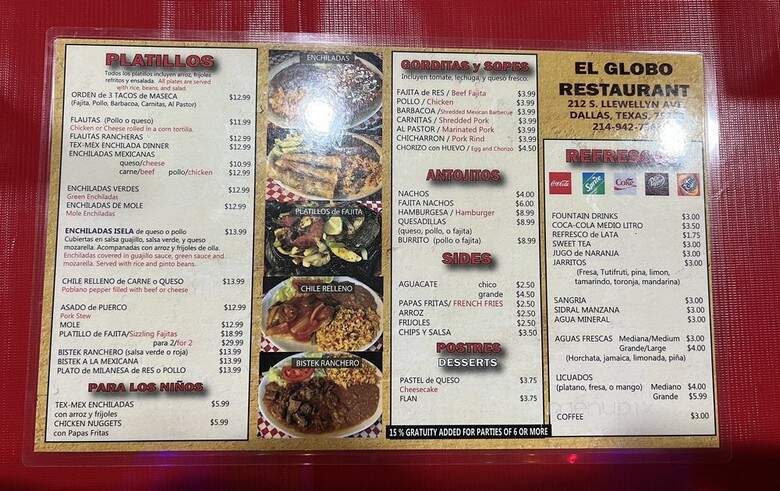 El Global Taqueria - Dallas, TX menu_pic