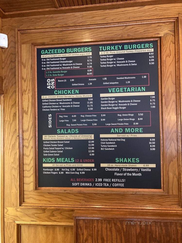 Gazeebo Burgers - Plano, TX menu_pic