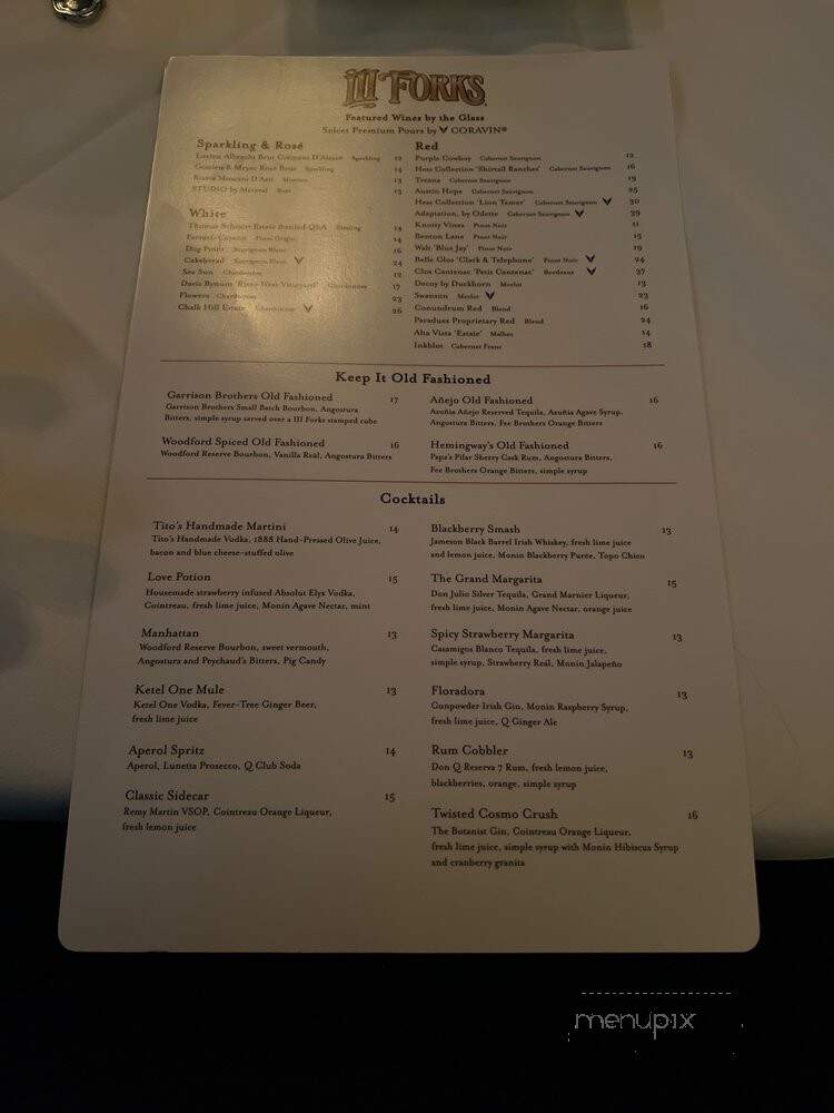 Three Forks - Dallas, TX menu_pic