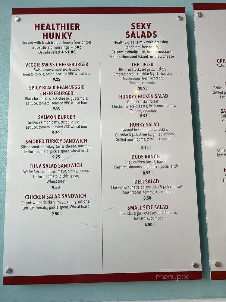 Hunky's Old Fashioned - Dallas, TX menu_pic