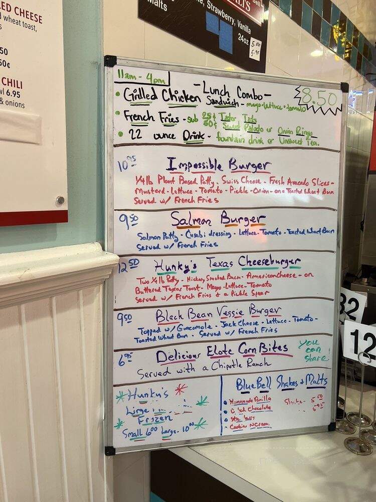 Hunky's Old Fashioned - Dallas, TX menu_pic