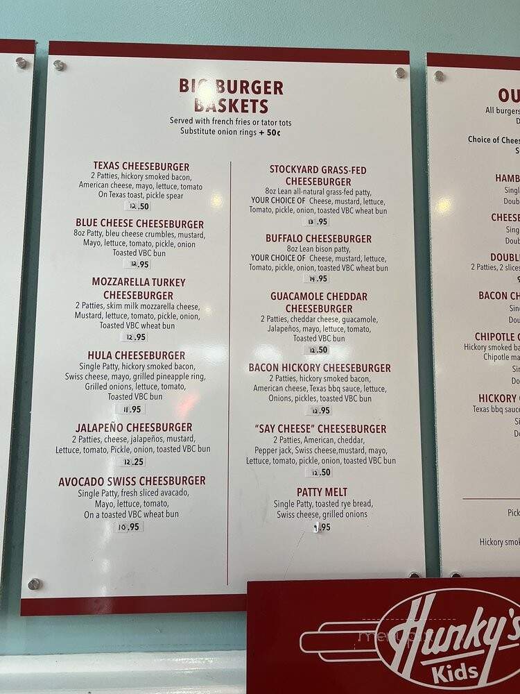 Hunky's Old Fashioned - Dallas, TX menu_pic