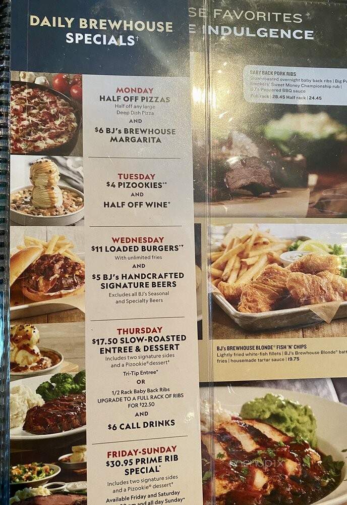 BJ's Restaurant & Brewery - Dallas, TX menu_pic