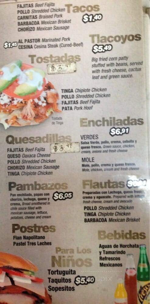 Tortas La Hechizera - Dallas, TX menu_pic