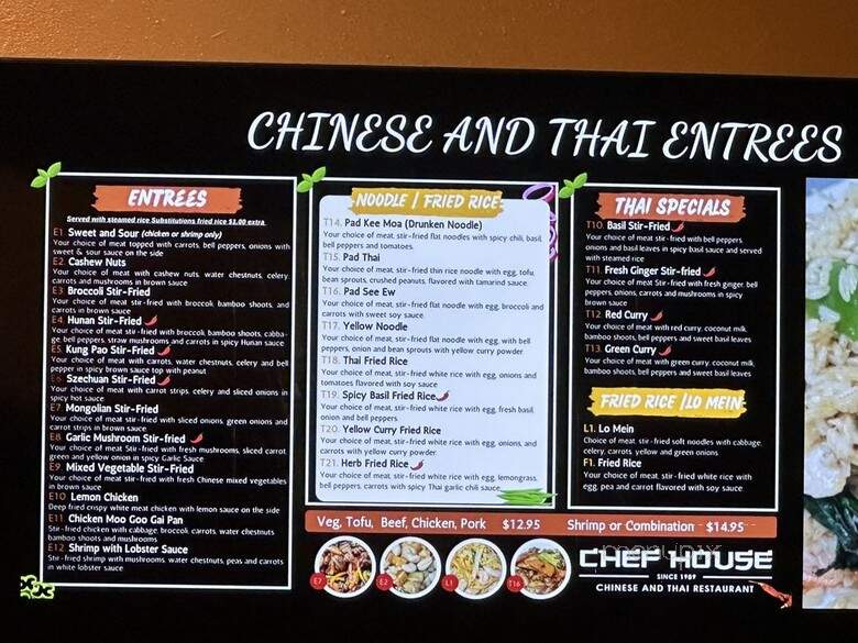 Chef House - Dallas, TX menu_pic