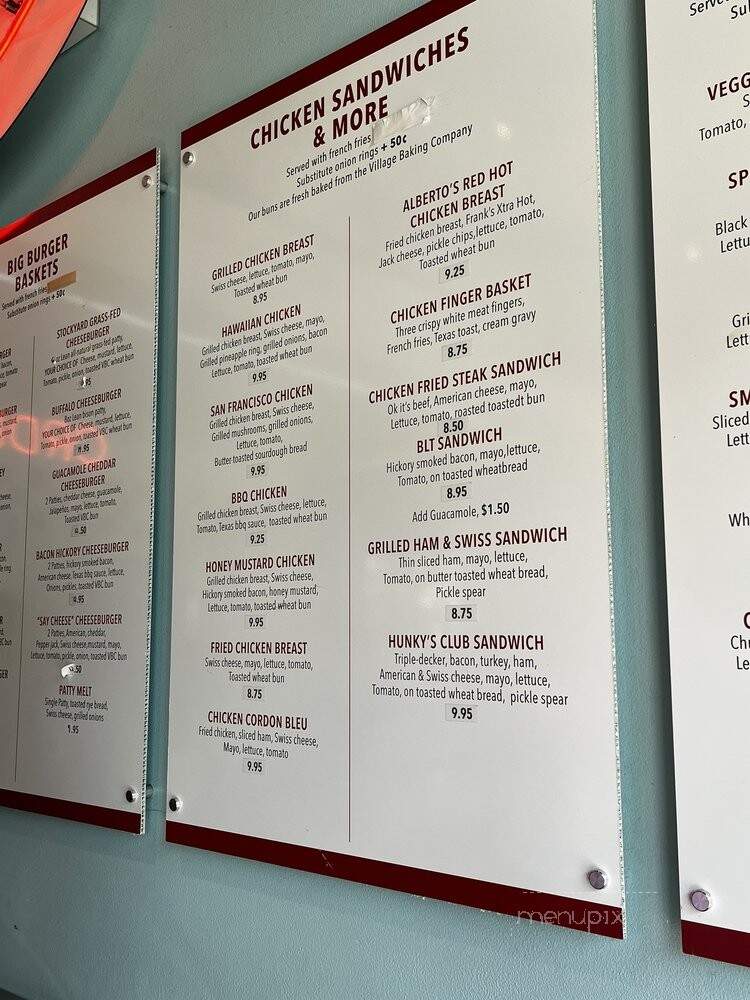 Hunky's - Dallas, TX menu_pic