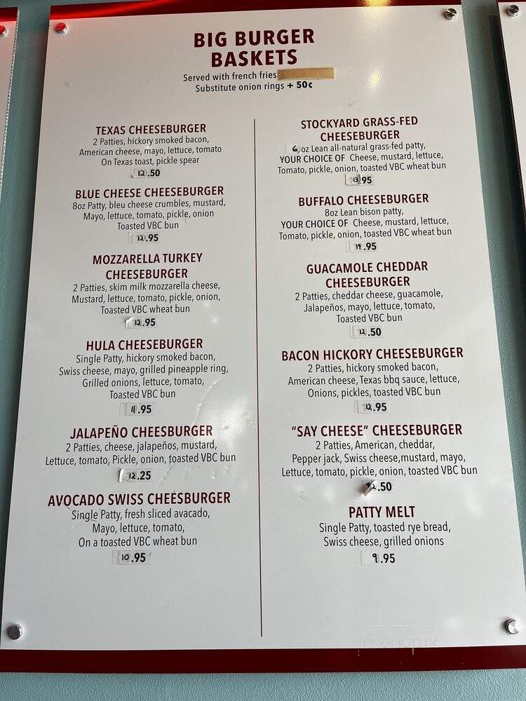 Hunky's - Dallas, TX menu_pic