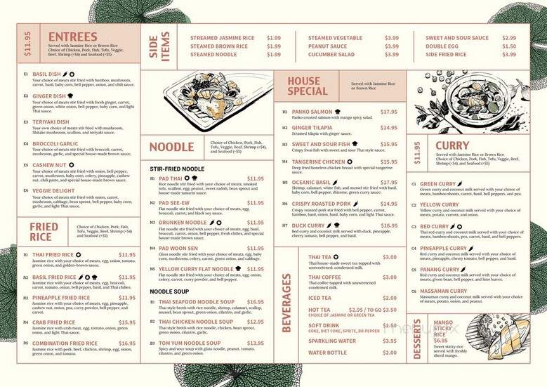Thai Lotus Kitchen - Dallas, TX menu_pic