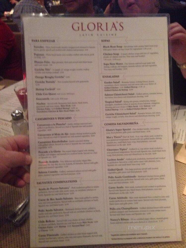 Gloria's Restaurant - Dallas, TX menu_pic
