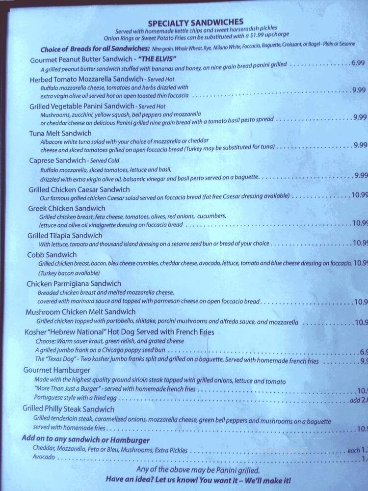 Neuhaus Cafe - Dallas, TX menu_pic