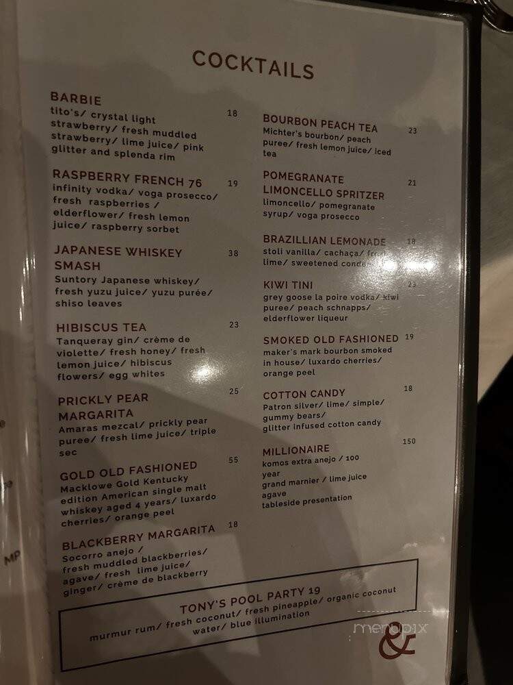 Nick & Sam's Steak & Fish House - Dallas, TX menu_pic