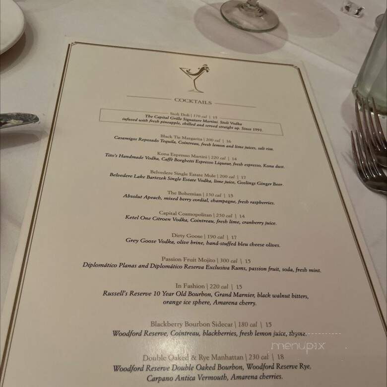 Capital Grille - Dallas, TX menu_pic