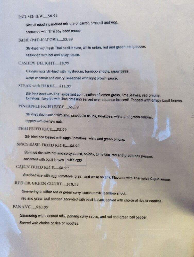 Banana Leaf Thai Restaurant - Dallas, TX menu_pic