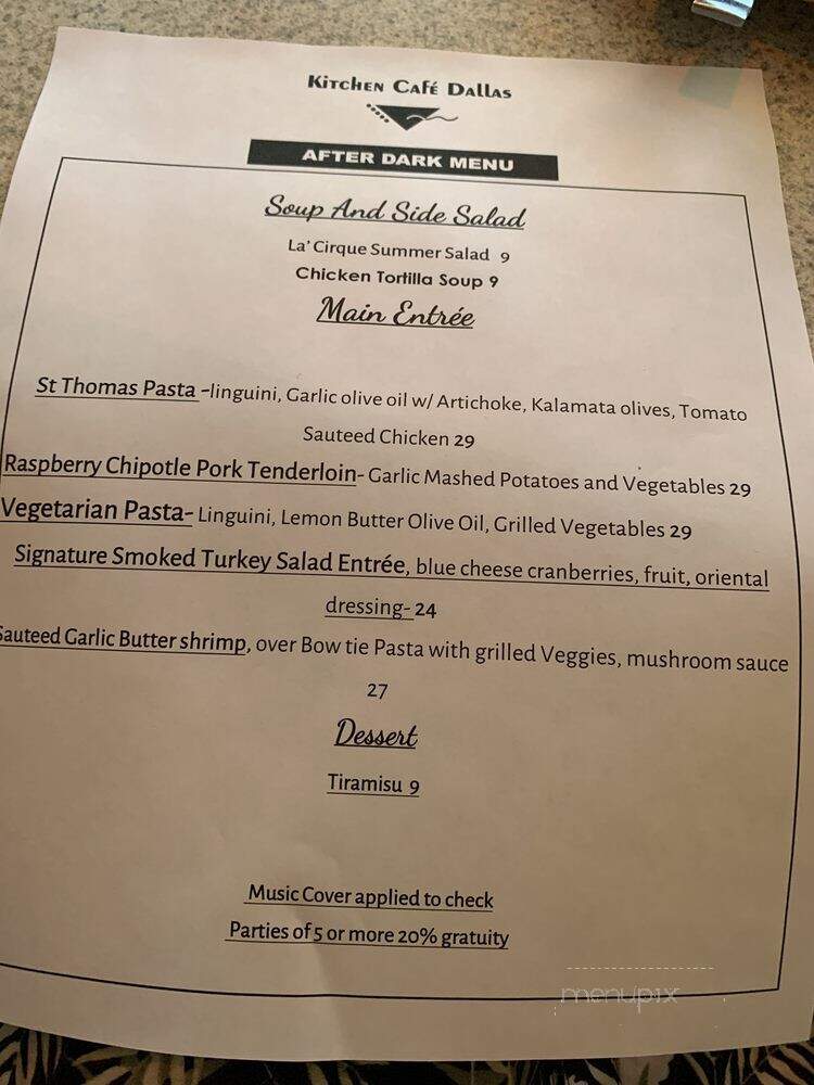 Kitchen At Preston Trail - Dallas, TX menu_pic