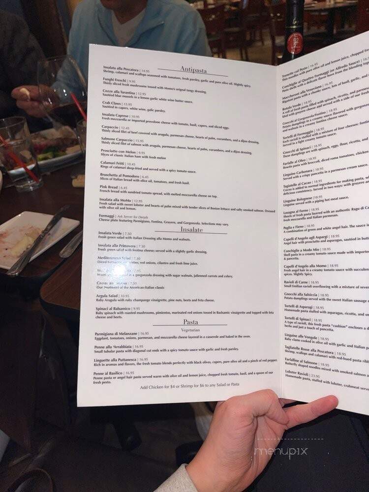 Mo Mo's Pasta - Dallas, TX menu_pic